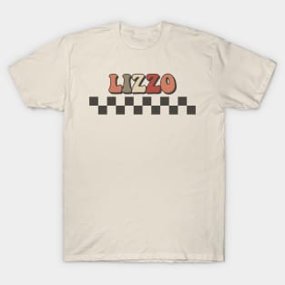 LIZZO Checkered Retro Groovy Style T-Shirt